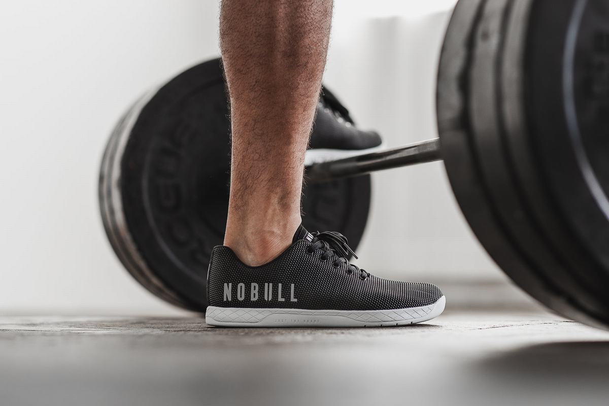 Nobull Superfabric Men's Trainers Black Grey | Australia (TB3915)